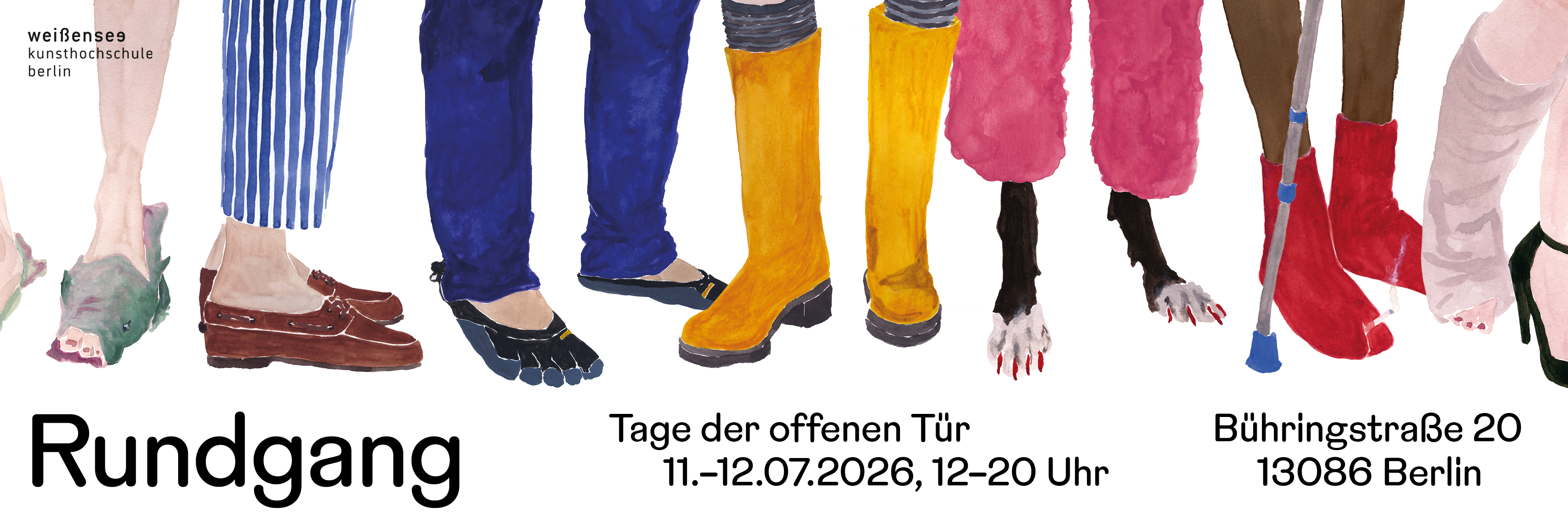 Rundgang - Tage der offenen Tür: 11.–12.2026 12-20 Uhr, Bühringstr. 20, 13086 Berlin