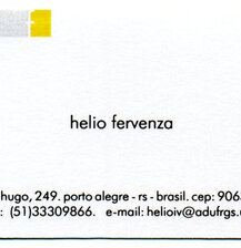 5 - Hélio Fervenza - Desert Presentations. Card containing name, address and logo.