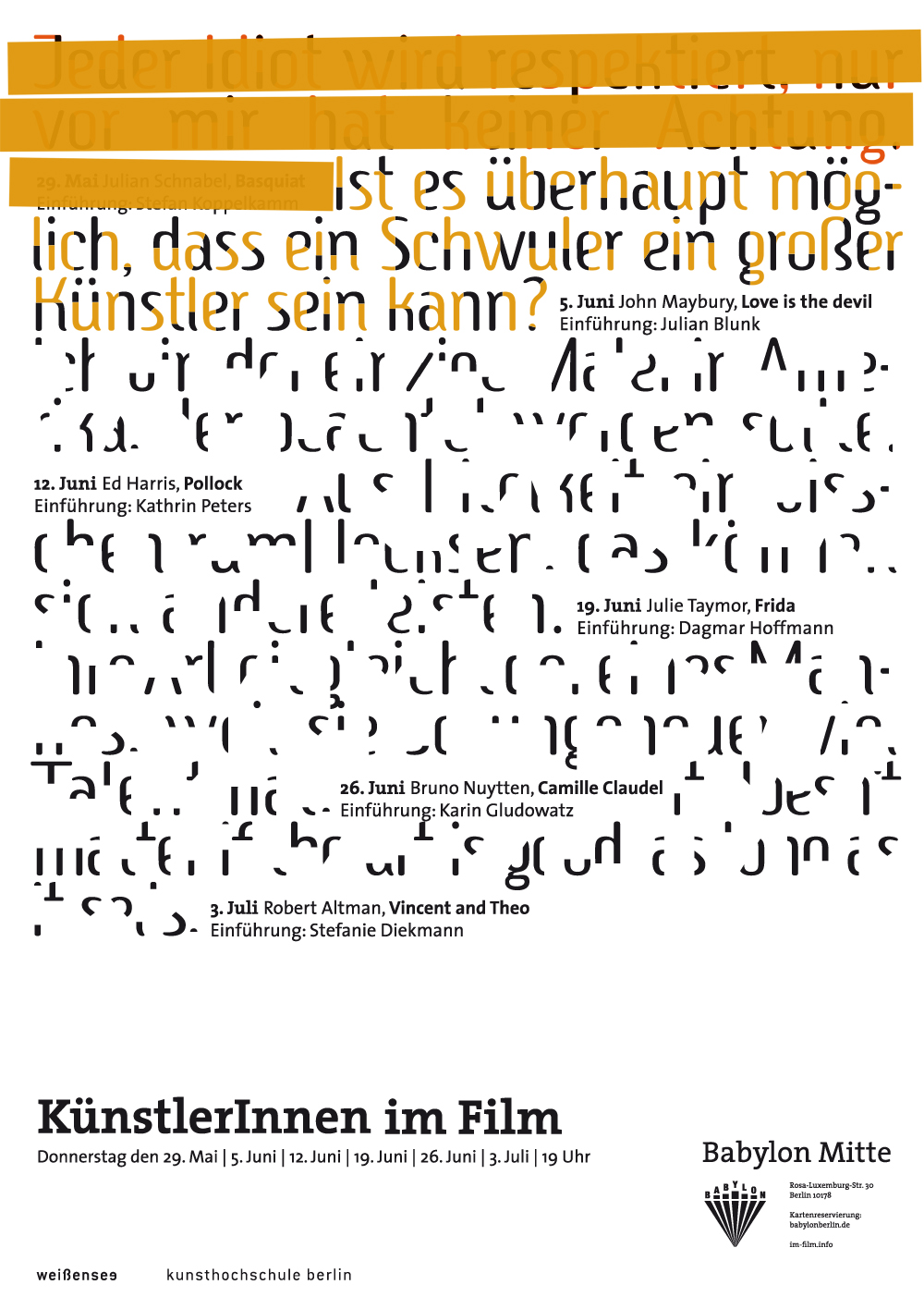 KünstlerInnen im Film KünstlerInnen im Film