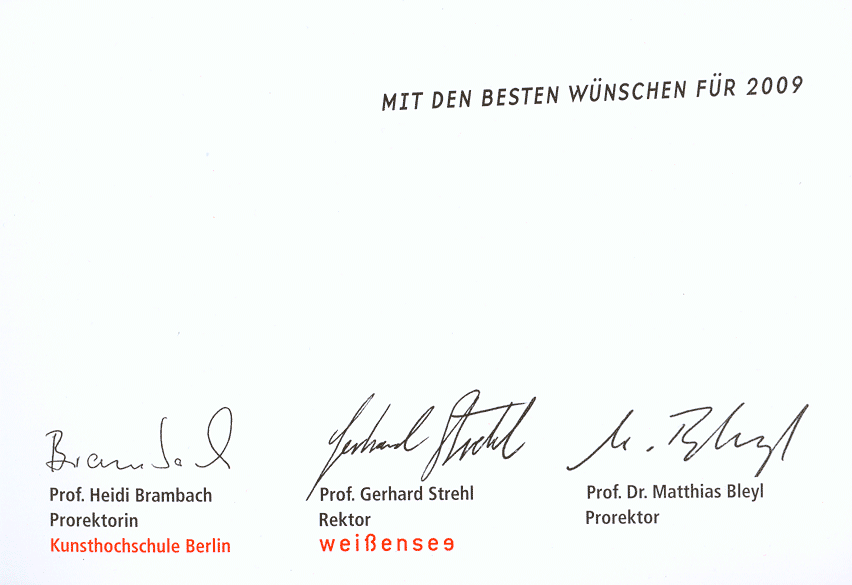Neujahrskarte 2009 Neujahrskarte 2009