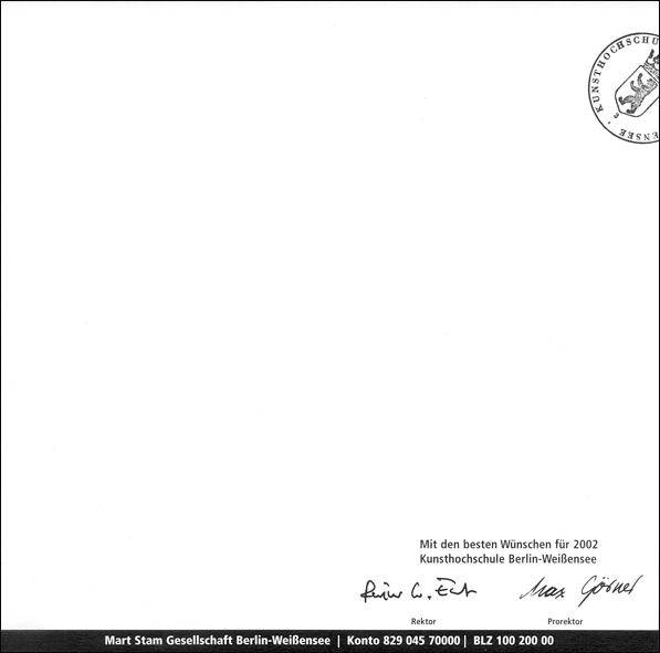Neujahrskarte 2002 Neujahrskarte 2002