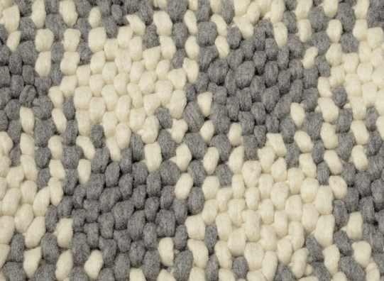 Teppich aus deutscher Schafwolle zweifarbig