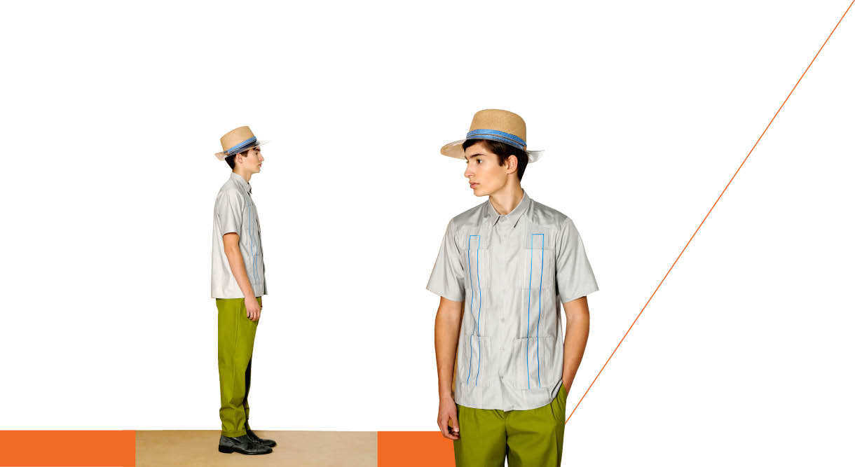 Guayabera und Grüne Bundfalten Hose